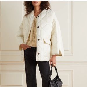 Frankie Shop Off-White Teddy Quilted Jacket